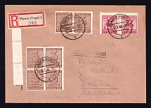 1946 (10 Jan) Plauen, Registered Cover to Treuen franked with Soviet Zone Stamps, Germany Local Post (Mi. 5 y, 126, CV $160)