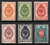 1902 Russian Empire, Russia, Vertical Watermark, Perf 14.25x14.75 (Zag. 66 - 71, Zv. 58 - 63, CV $140)