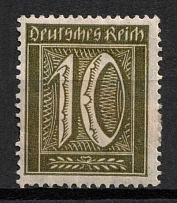 1921 10pf Weimar Republic, Germany (Mi. 159 b, CV $90)