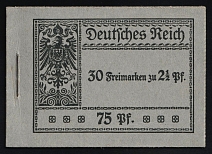 1916 Complete Booklet with stamps of German Empire, Germany, Excellent Condition (Mi. MH 6 A, CV $2,400)