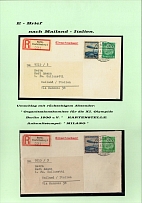 1936 'Olympic Games', Registered Propaganda Cover from Berlin to Milan (Italy) franked with 5pf Hindenburg and 50pf 'Airship Hindenburg', Organizing Committee for the XI Olympiads in Berlin 1936, Card Department, Third Reich Nazi Germany