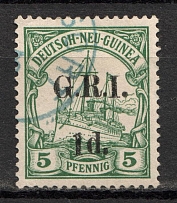 1914-15 New Guinea German Colony British Occupation 1 D (CV $40, Signed, Canceled)