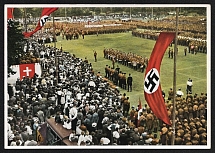 '1932 Roundtable in Dresden', Album No.8 'Germany Awakens' 'Becoming, Fight and Victory of the NSDAP', Third Reich Nazi Germany Propaganda Poster