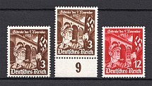 1935 Third Reich, Germany (Horizontal+Vertical Gum, Control Number `9`, Full Set, CV $40, MNH)