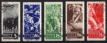 1935 Anti-War Propaganda, Soviet Union, USSR, Russia (Zv. 391 - 395, Full Set, Used, CV $55)