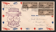 1936 (11 May) United States, Hindenburg airship airmail cover from New York to Montclair, 1st flight to North America 'Lakehurst - Frankfurt' (Sieger 409 C, CV $50)