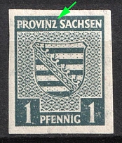 1945 1pf Province of Saxony, Soviet Russian Zone of Occupation, Germany (Mi. 66 X II, BROKEN 'Z' in 'PROVINZ')