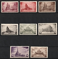 1937 Architecture of New Moscow, Soviet Union, USSR, Russia (Zv. 456 - 463, Full Set, CV $150)