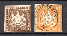 1859-60 Wurttemberg Germany (CV $190, Canceled)