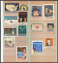 Worldwide, Stock of Cinderellas, Non-Postal Stamps, Labels, Advertising, Charity, Propaganda (#408B)