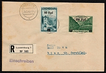1940 German Occupation Luxembourg Official Cover with Scott Nos. N31 and N32, cancelled in Luxembourg