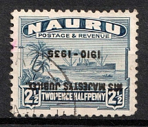 1935 2,5p Nauru, British Commonwealth (Mi. 31 var, INVERTED Overprint, Canceled)