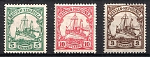 1914-18 New Guinea, German Colonies, Kaiser’s Yacht, Germany (Mi. 21 - 22, 24)