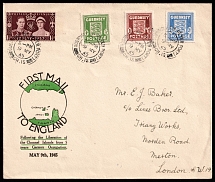 1945 (9 May) Guernsey, German Occupation, Germany, Cover (Mi. 1 C, 2 b, 3 a, 197, CV $360)