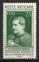 1936 25c Vatican (Mi. 53, CV $410, MNH)
