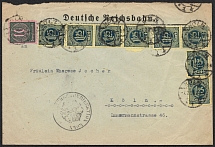 1923 (7 Feb) Weimar Republic, Germany, Cover from Cologne franked with Mi. 31, 68 (CV $30)