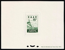 1954 Saar, Germany, International Fair at Saarbrucken, Souvenir Sheet (Mi. 348, Scott 248 var, Proof, CV $30)