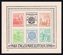 1946 Wittenberg-Lutherstadt, Germany Local Post, Souvenir Sheet (Mi. Bl. I, Unofficial Issue, CV $230, MNH)