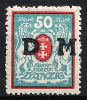 1922-23 Danzig, Germany, Official Stamp (Mi. 33 Y F, CV $20)