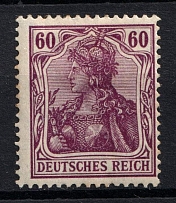 1915 60pf German Empire, Germany (Mi. 92 II a, CV $40)
