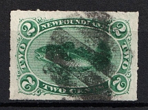 1876-79 2c Newfoundland, Canada (Sc. 38, Canceled, CV $50)
