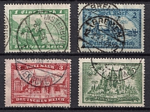 1924-27 Weimar Republic, Germany (Mi. 364 - 367, Full Set, Readable Postmarks, CV $50)