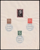 1937 (8 May) Czechoslovakia, 'Visit of the President of the Republic', Souvenir Sheet (Cancellations)