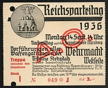 1936 Reich Party Day Ticket