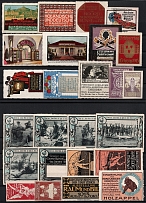 Germany, Europe, Africa, Stock of Cinderellas, Non-Postal Stamps, Labels, Advertising, Charity, Propaganda (#170C)