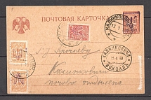 1919 Kalinkovichi - Local Postal Card (Podolia Stationery, Kiev 2)