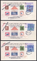1960 London International Exhibition of Stamps, Emergency Strike Post, Great Britain, Stock of Cinderellas, Non-Postal Stamps, Labels, Advertising, Charity, Propaganda, Covers