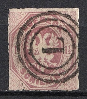 1865 1 1/4s Lubek, German States, Germany (Mi. 14, Used, CV $140)