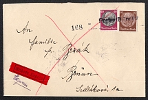 1938 (Oct 20) Letter by express mailed to BRUNNLITZ (Brnenec) for BRUNN. Occupation of Sudetenland, Germany