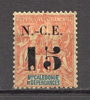 1902 New Caledonia French Colony (Broken `1`, Print Error)