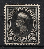 1895 1D Hamilton, United States, USA (Scott 276A, Black, Type II, Used, CV $200)