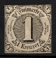 1852 1k Thurn und Taxis, German States, Germany (Mi. 7 a, Sc. 42, Signed, CV $230)