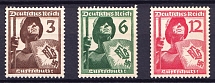 1937 Third Reich, Germany (Mi. 643 - 645, Full Set, CV $20, MNH)