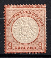 1872 9kr German Empire, Germany (Mi. 27 b, CV $2,600)