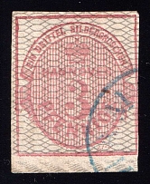 1856-57 3pf Hanover, Germany (Mi. 8 b, Canceled, CV $590)