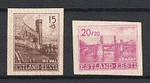 1941 Estonia, German Occupation, Germany (Mi. 4 U - 5 U, CV $50)