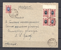 1919 Gomel Registered Cover (LOCAL Gomel 15k, Chernihiv 1, Shahi)