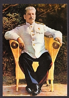 Illustrated postcard, Stalin, Yalta Conference 1945