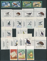 British Commonwealth - Collections and Large Lots - MODERN SPECIMEN AND ERRORS SELECTION: 1967-85, 154 mint never hinged stamps, representing nine issues, imperf Barbuda set, Niuafoou Birds with ''Specimen'' overprint, Montserrat …