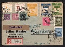 1946 (4 Jun) Storkow (Mark), Spremberg Spremberg (Lower Lusatia), Germany Local Post, Registered Cover from Zwickau to Gerabronn (Special Cancellation Robert Schumann Anniversary)