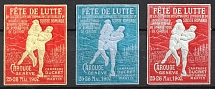 1907 Gymnastics Association, Geneva, Switzerland, Stock of Cinderellas, Non-Postal Stamps, Labels, Advertising, Charity, Propaganda