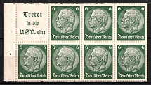 1939 Third Reich, Germany, Se-tenant, Zusammendrucke, Block (Mi. H-Bl. 96 B 1, Margin, CV $30, MNH)