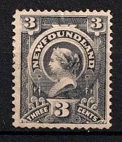 1890 3c Newfoundland, Canada (SG 55, CV $70)