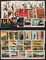 Military, Army, Airmail, Airplanes, Ships, Germany, Europe, Stock of Cinderellas, Non-Postal Stamps, Labels, Advertising, Charity, Propaganda (#229B)