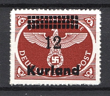 1945 `12` Occupation of Kurland, Germany (Spot in `2`, CV $65, Signed, MNH)