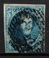 1849-50 20c Belgium (Sc. 4, Canceled, CV $60)